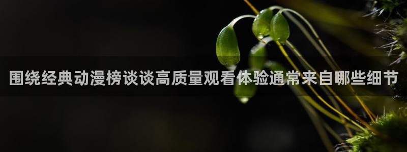 蛙漫社：围绕经典动漫榜谈谈高质量观看体验通常来自哪些细节